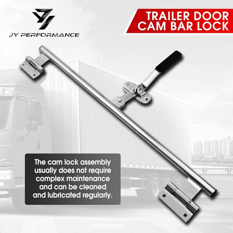 JY PERFORMANCE 36'' Trailer Swing Door Hinged Cam Bar Lock Assembly Side Door Enclosed Trailer - Image 5
